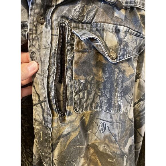 Vtg Whitewater Shirt RealTree Camo Hunting Outdoor Camp Cotton Jacket Men's XL - Picture 5 of 11